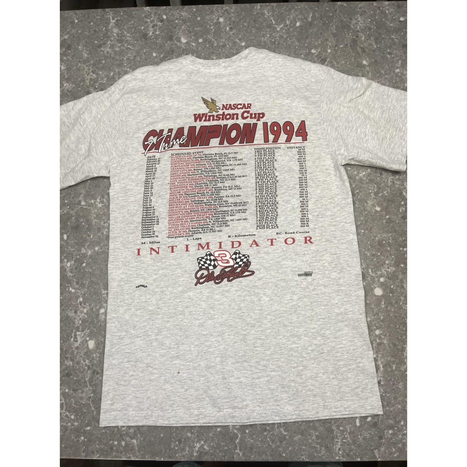 Nutmeg VINTAGE Dale Earnhardt Winston Cup T Shirt Mens L Champions Nutmeg 1994 Nascar Size US L / EU 52-54 / 3 - 7 Thumbnail