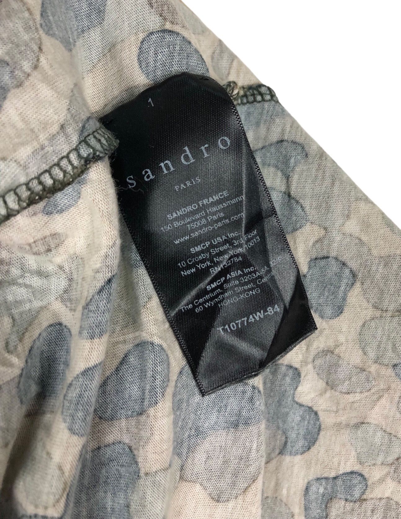 Sandro Sandro Paris Camo T Shirt Made In France Size US M / EU 48-50 / 2 - 9 Thumbnail