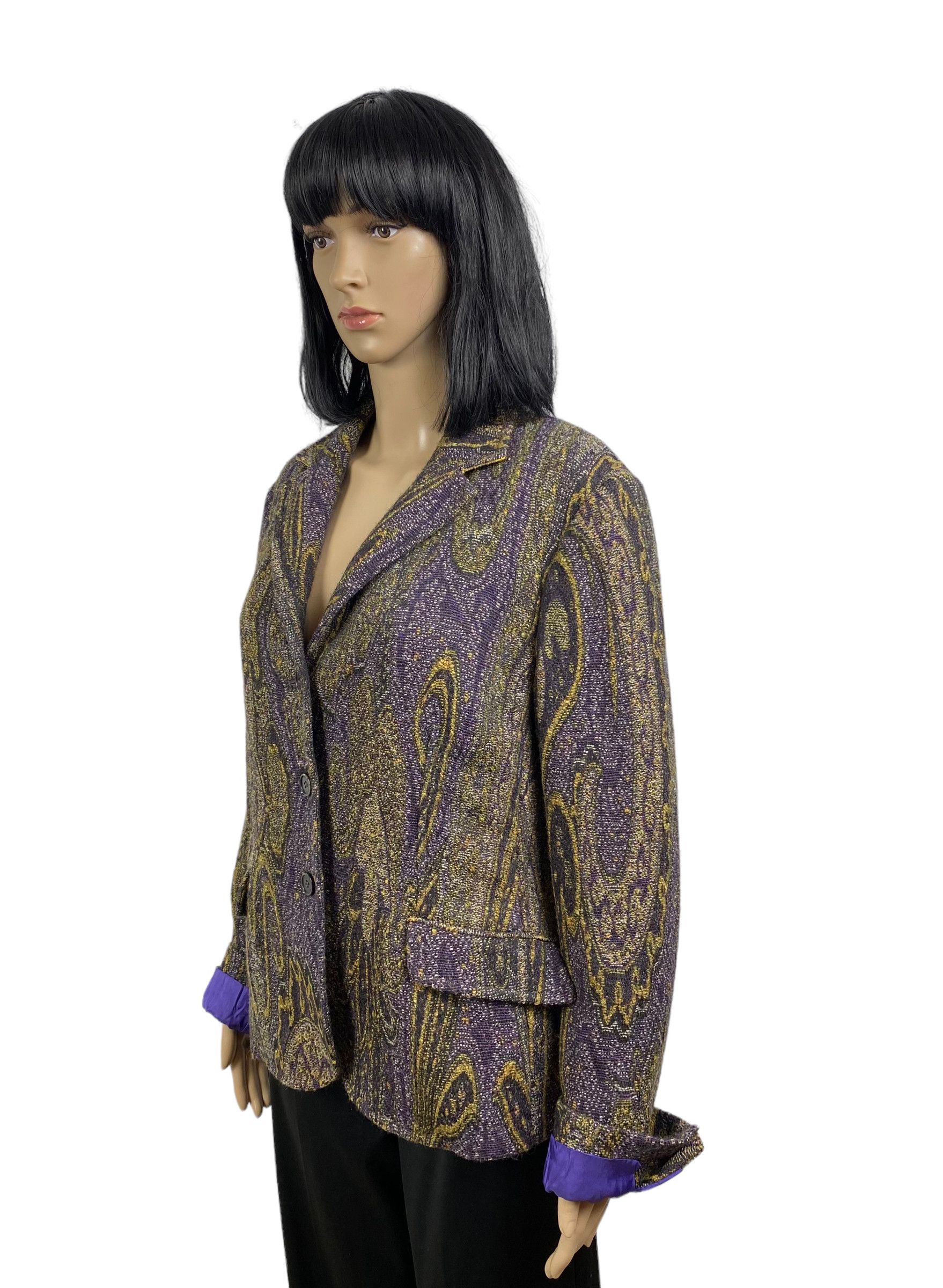 Etro Etro milano paisley print blazer jacket wool-silk size 50 Size XL / US 12-14 / IT 48-50 - 4 Thumbnail