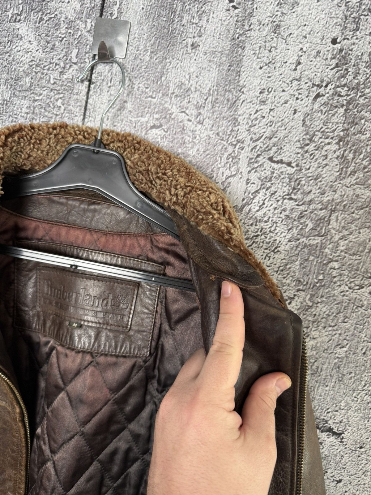 Timberland Vintage Timberland Leather Jacket Brown Shearling Collar Size US M / EU 48-50 / 2 - 21 Thumbnail