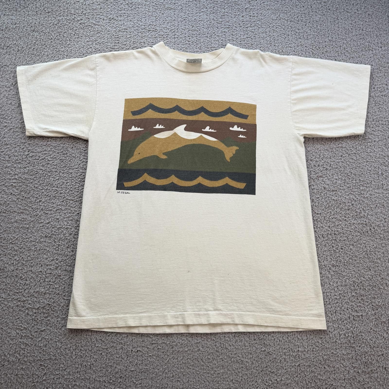 Other Vintage 90s Dolphin T Shirt Beach Nature Single Stitch USA Size US L / EU 52-54 / 3 - 1 Thumbnail