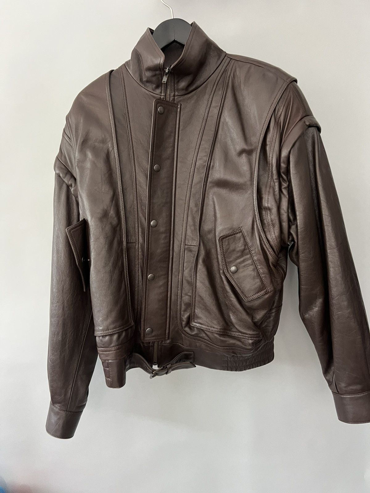 Saint Laurent Paris $8K VALUE Oversized Jacket in lambskin Size S / US 4 / IT 40 - 3 Thumbnail