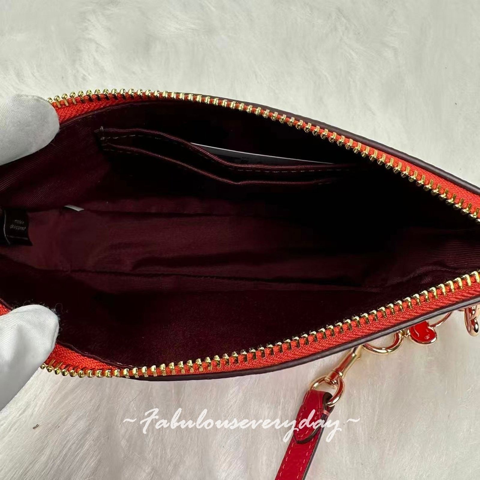 Coach Coach Nolita 19 Shoulder Leather/Gold Red Extended Chain Size ONE SIZE - 7 Thumbnail