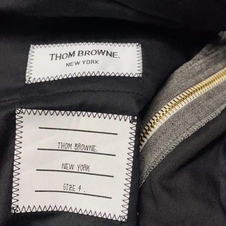 Thom Browne Thom Browne Gray Striped Zipper Shorts -2507 Size US 27 - 4 Thumbnail