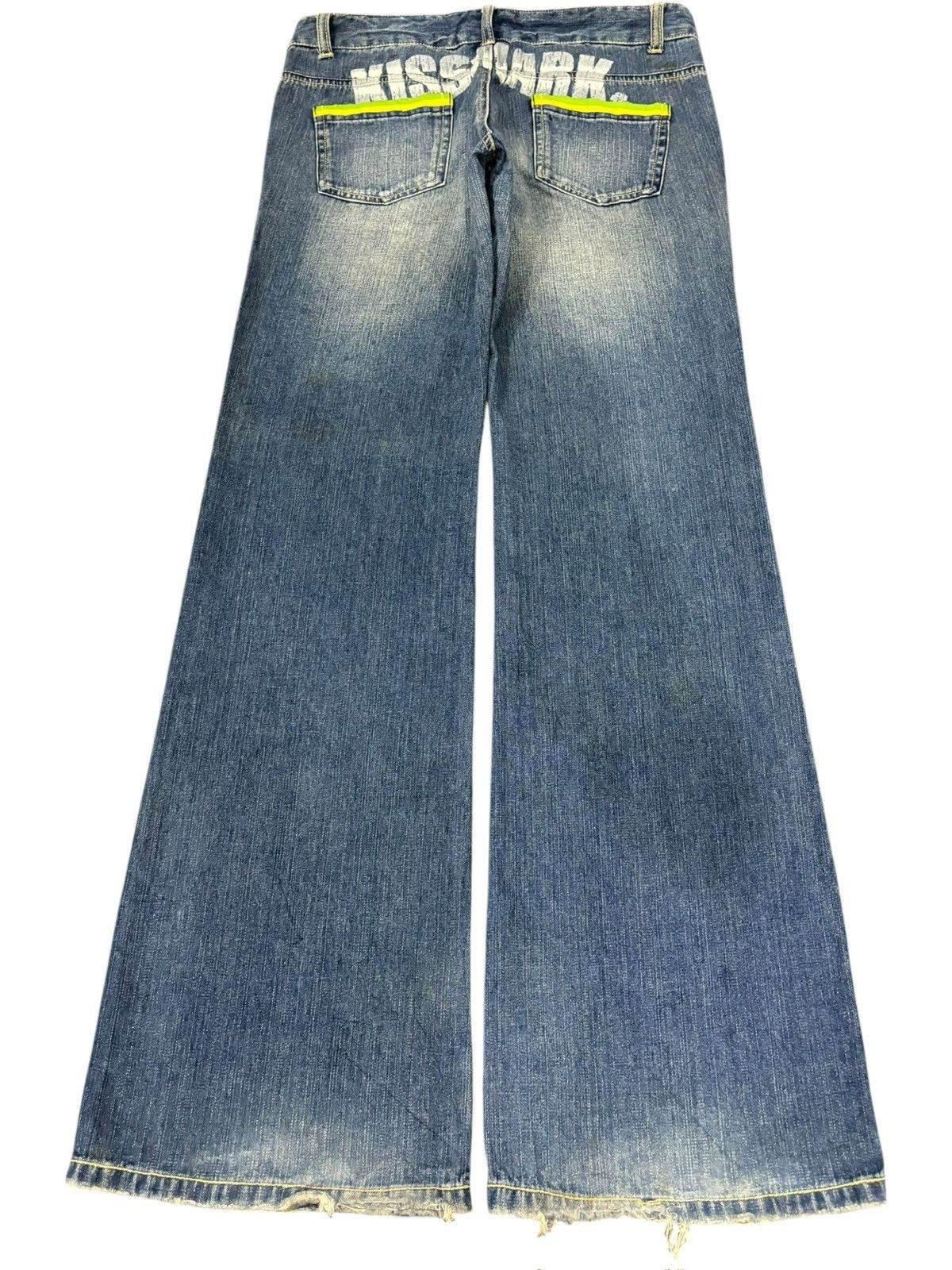 Hysteric Glamour Vintage Japanese Kissmark Distress Low Rise Flare Jeans Size 32" / US 10 / IT 46 - 2 Thumbnail
