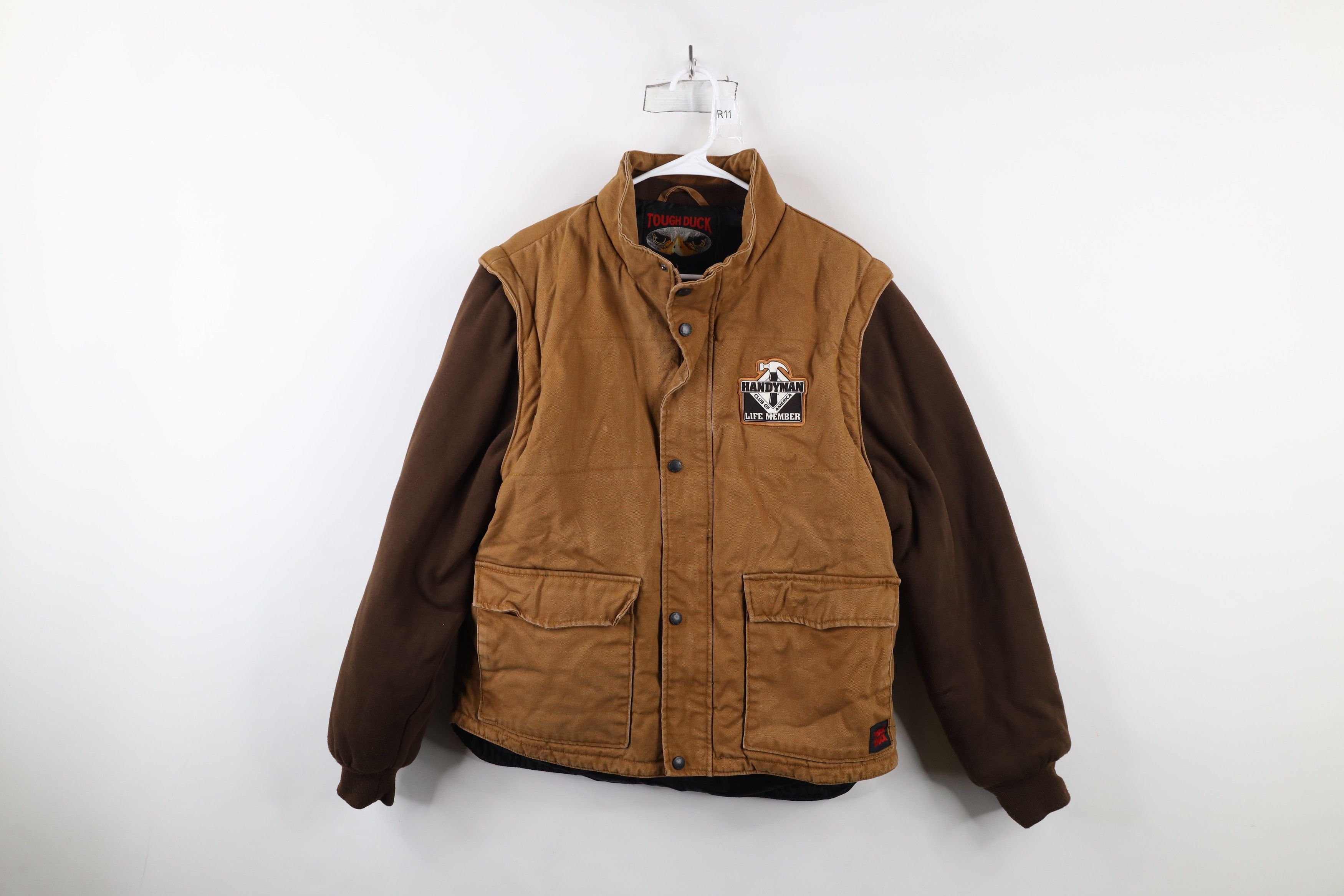 Vintage Vintage 90s Streetwear Convertible Canvas Vest Jacket Size US L / EU 52-54 / 3 - 1 Thumbnail