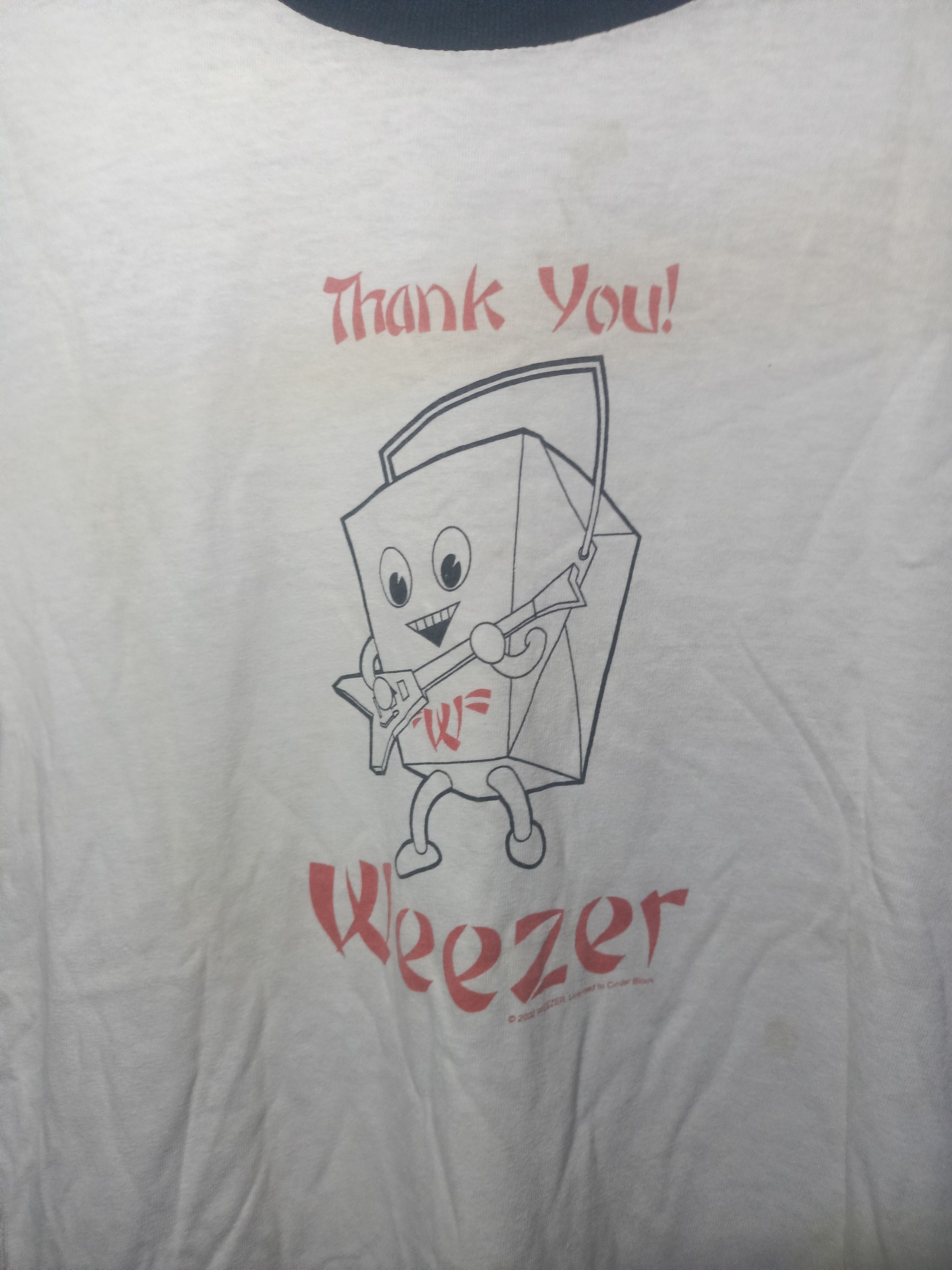 Band Tees Vintage Y2K Weezer "Thank You" Ringer T-Shirt Cinder Block Size US M / EU 48-50 / 2 - 5 Thumbnail