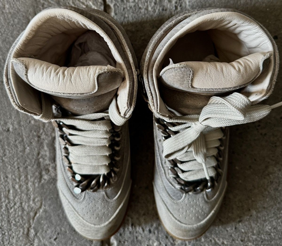 Maison Margiela Maison Margiela - FW11 - Bulldog Chain High Top Sneaker Size US 8 / EU 41 - 4 Thumbnail