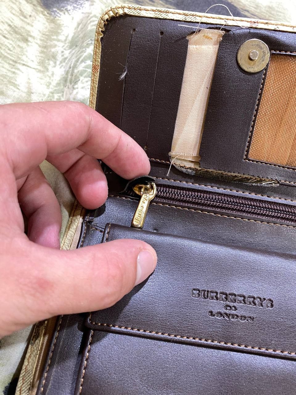 Burberry Vintage Burberry Nova Check Leather Wallet Size ONE SIZE - 3 Thumbnail