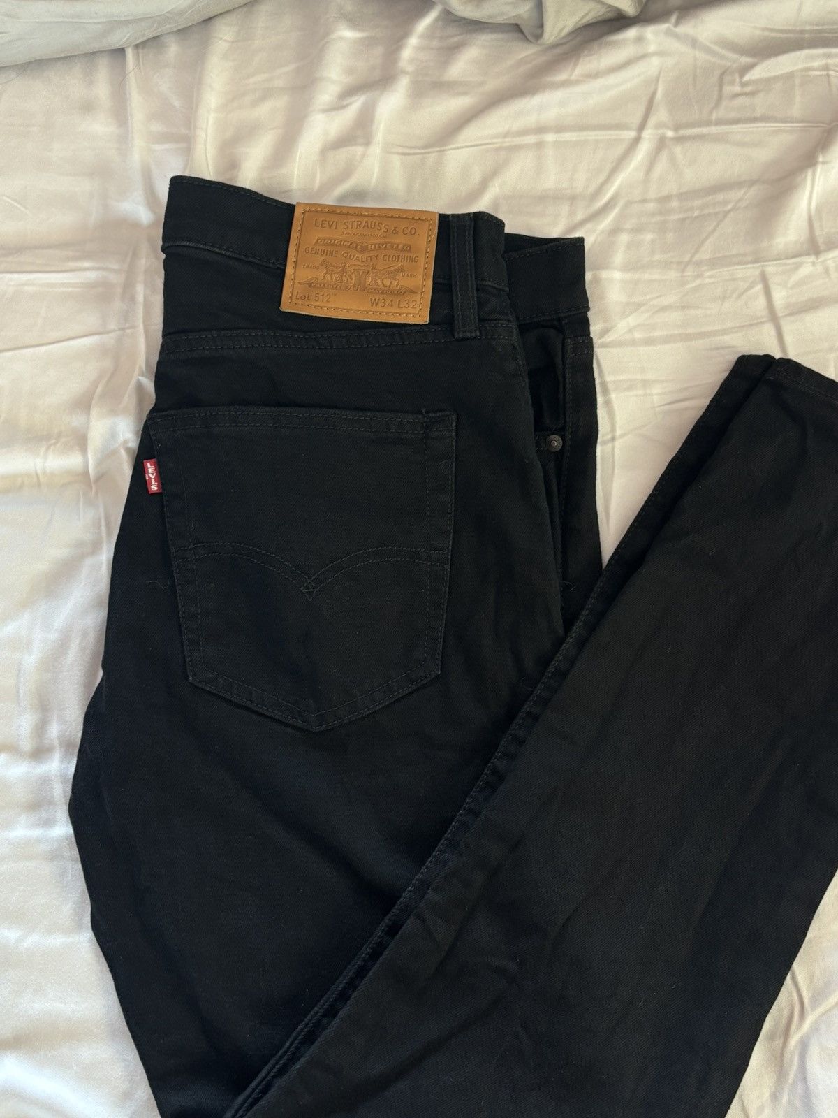 Levi's Levi’s 512 Premium Slim Taper Jeans — Black (W34 L32) Size US 34 / EU 50 - 1 Thumbnail