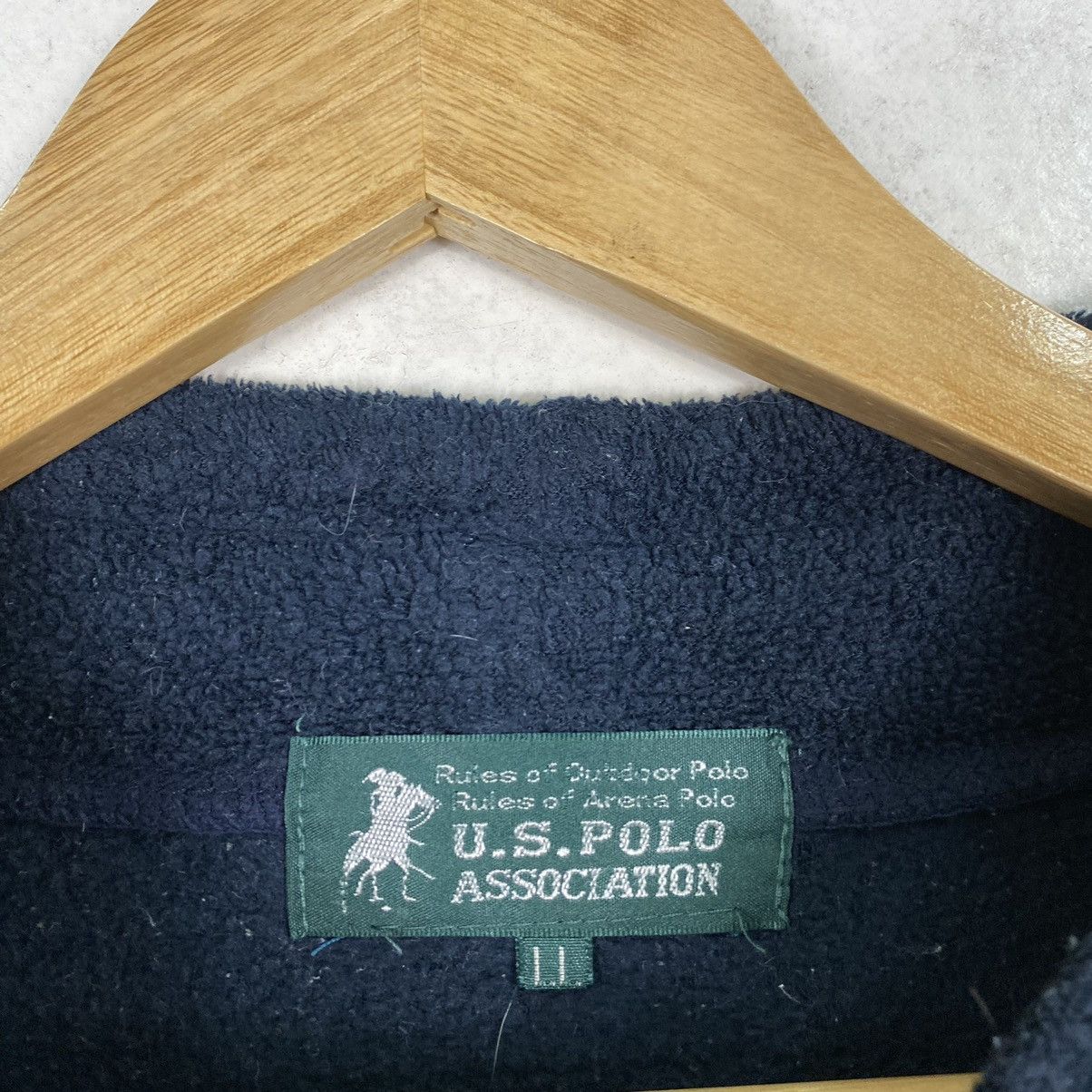 Japanese Brand Vintage US Polo Assn stripped fleece Size US L / EU 52-54 / 3 - 10 Thumbnail