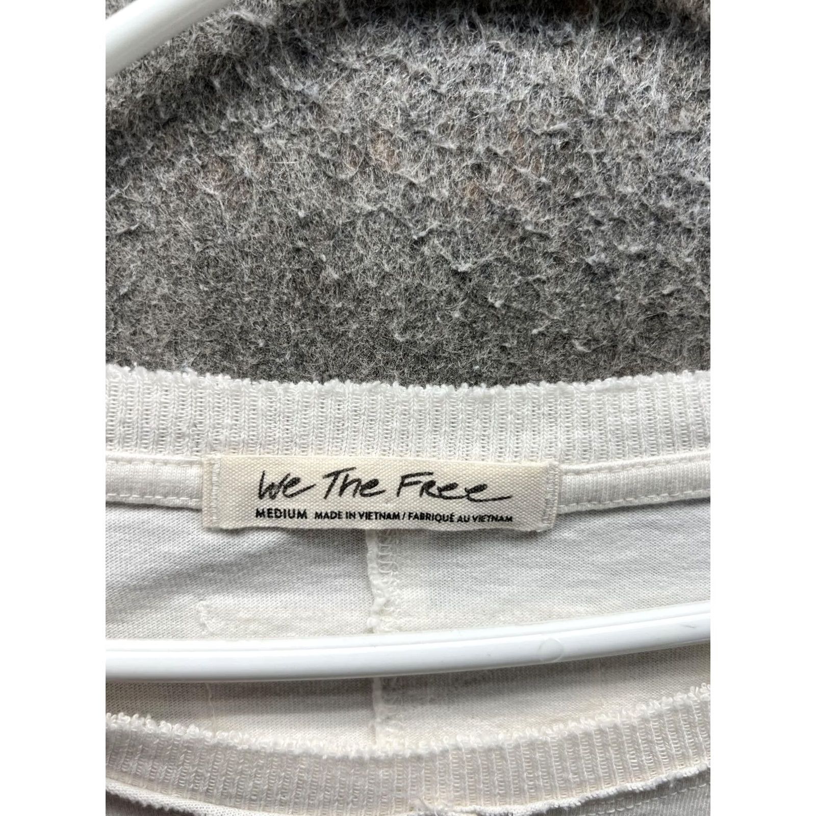 Free People We The Free Tank Top Womens Medium White Sleeveless Jersey Cropped Top Size M / US 6-8 / IT 42-44 - 3 Thumbnail