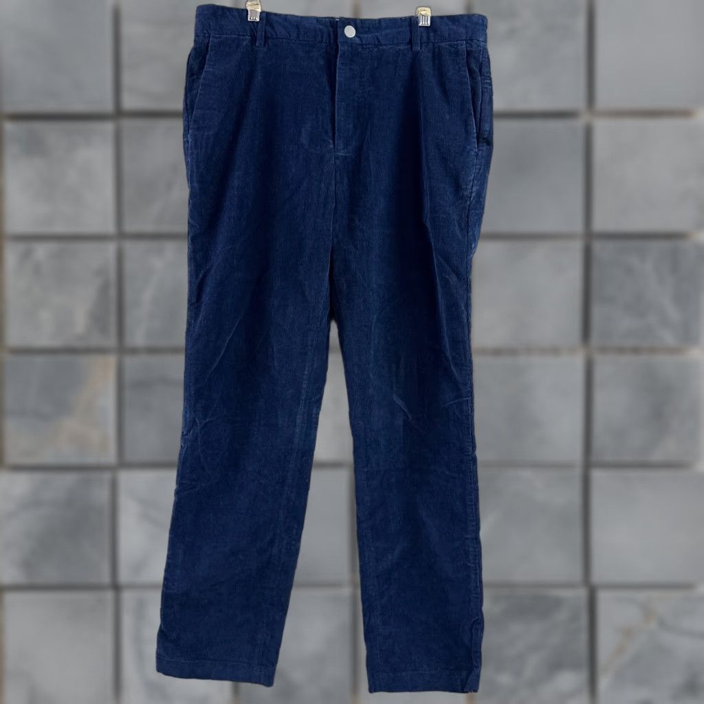 Vintage Spoke Pants Mens 33x30 Blue Corduroy Sharps Build A Office Work Stretch Dress Pants Size US 30 / EU 46 - 1 Thumbnail