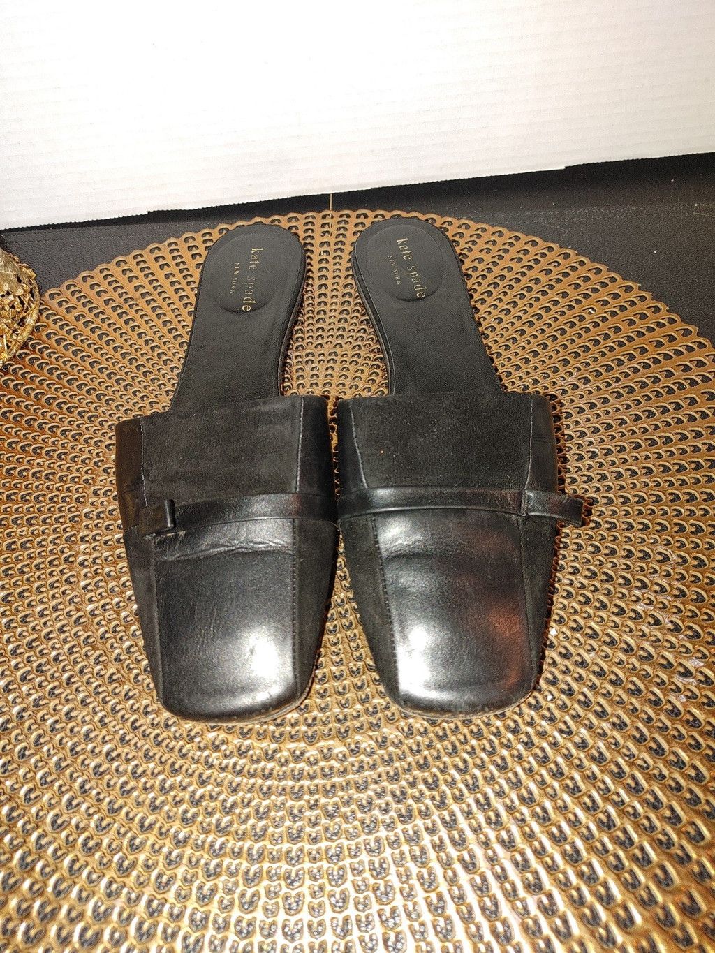 Kate Spade Leather Suede Slides Size