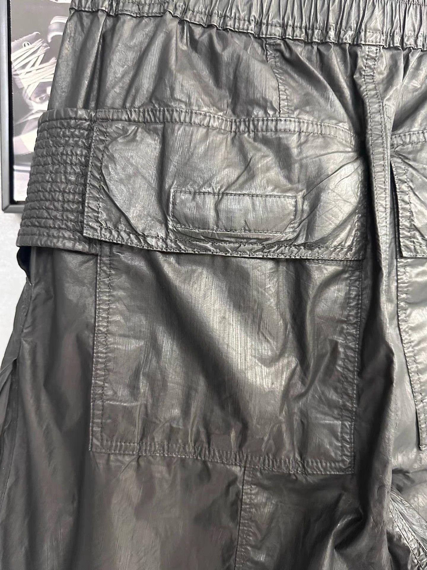 Rick Owens Rick Owens Waxed Double Ring Cropped Pants K34 Size US 31 - 6 Thumbnail