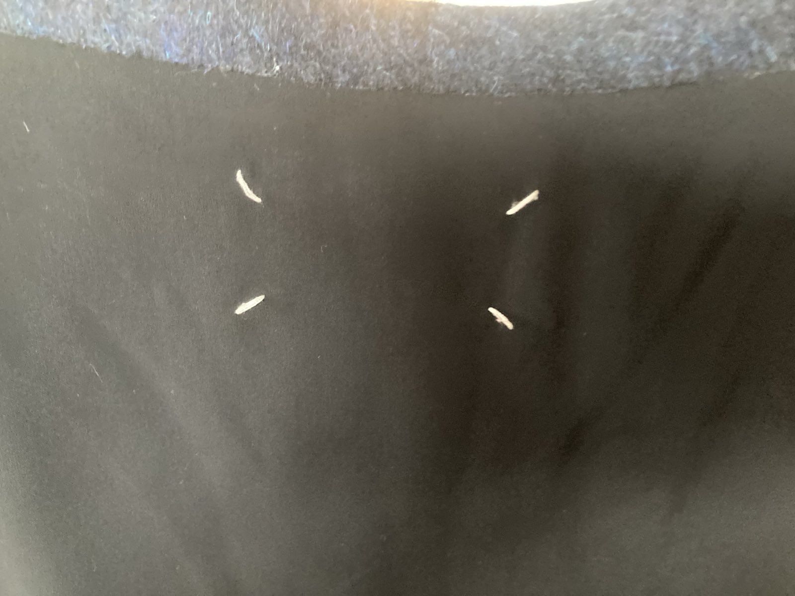 Maison Margiela Black cocktail dress with felt-wool dark blue trimming Size S / US 4 / IT 40 - 10 Thumbnail