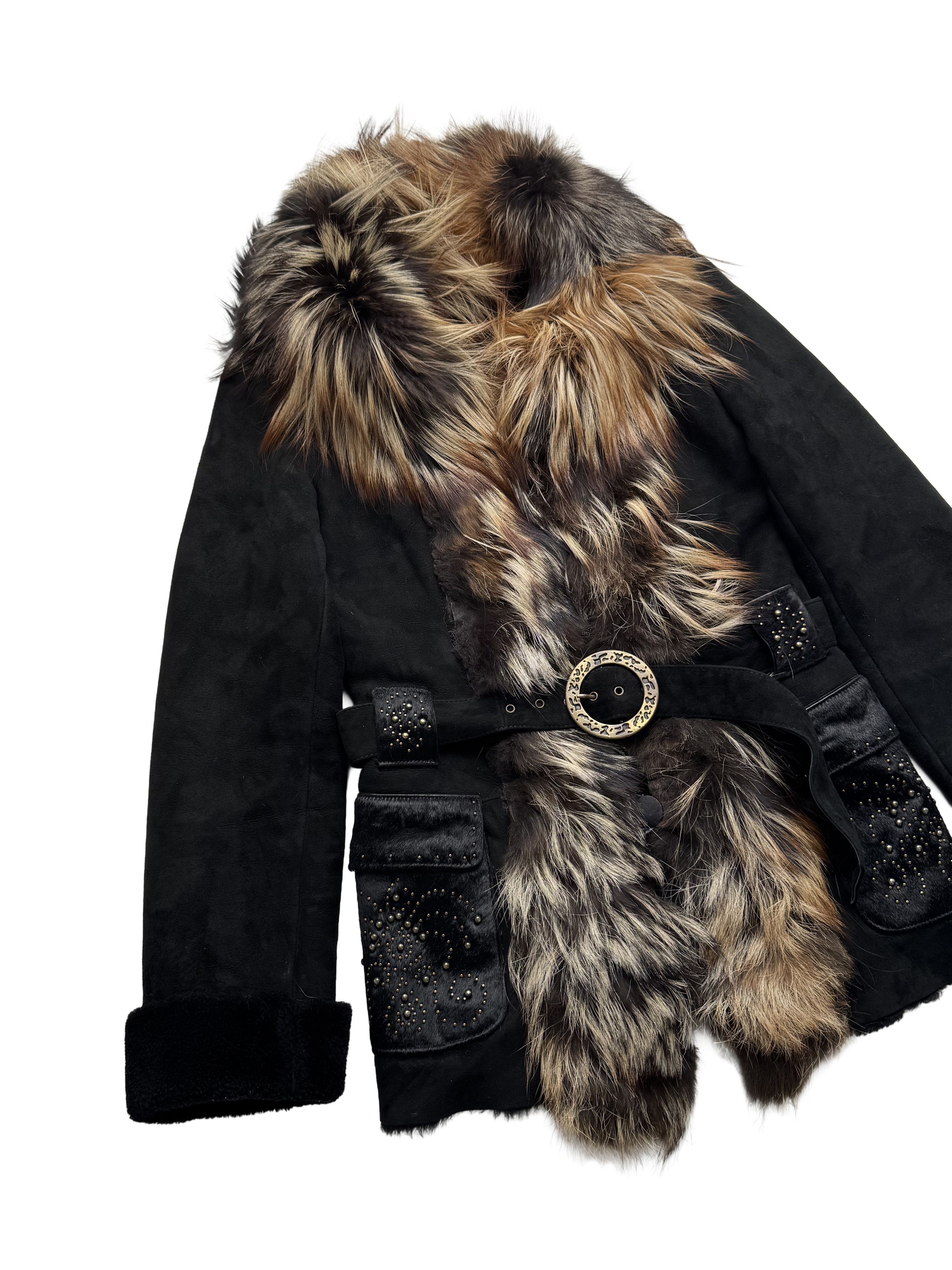 Japanese Brand Vintage Real Sheepskin Coat With Real Fur Details Size S / US 4 / IT 40 - 6 Thumbnail