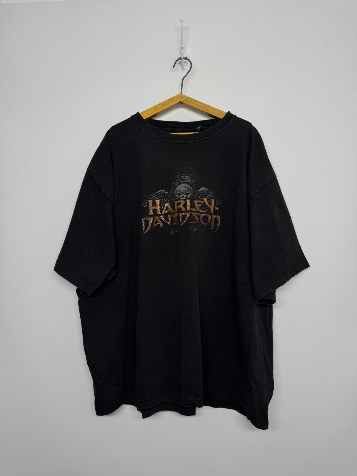 Harley Davidson Vintage Y2K Harley Davidson Skull & Wings Tee Size US XXL / EU 58 / 5 - 2 Thumbnail