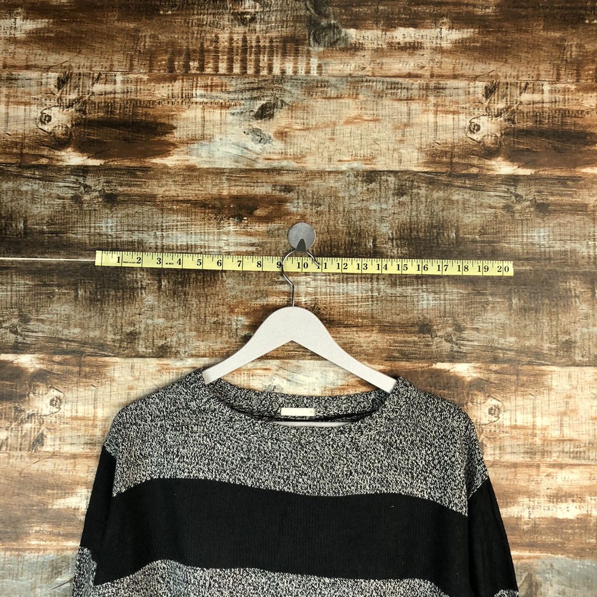 GU × Homespun Knitwear GU Japan Stripe Grey Knitwear #A1562 Size M / US 6-8 / IT 42-44 - 4 Thumbnail