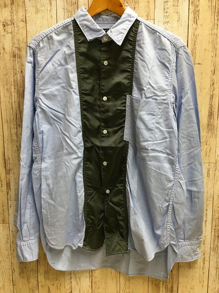 Comme des Garcons Homme Shirt Front Switch Long Sleeve Blue Size US L / EU 52-54 / 3 - 1 Thumbnail