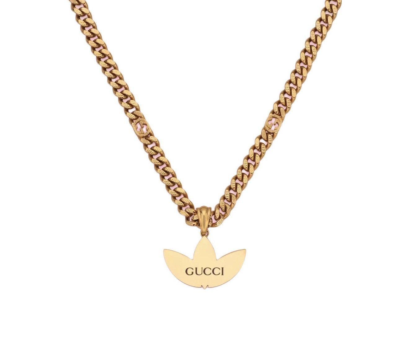 Gucci Enamel Gourmette Trefoil Small Pendant Necklace Size ONE SIZE - 15 Thumbnail