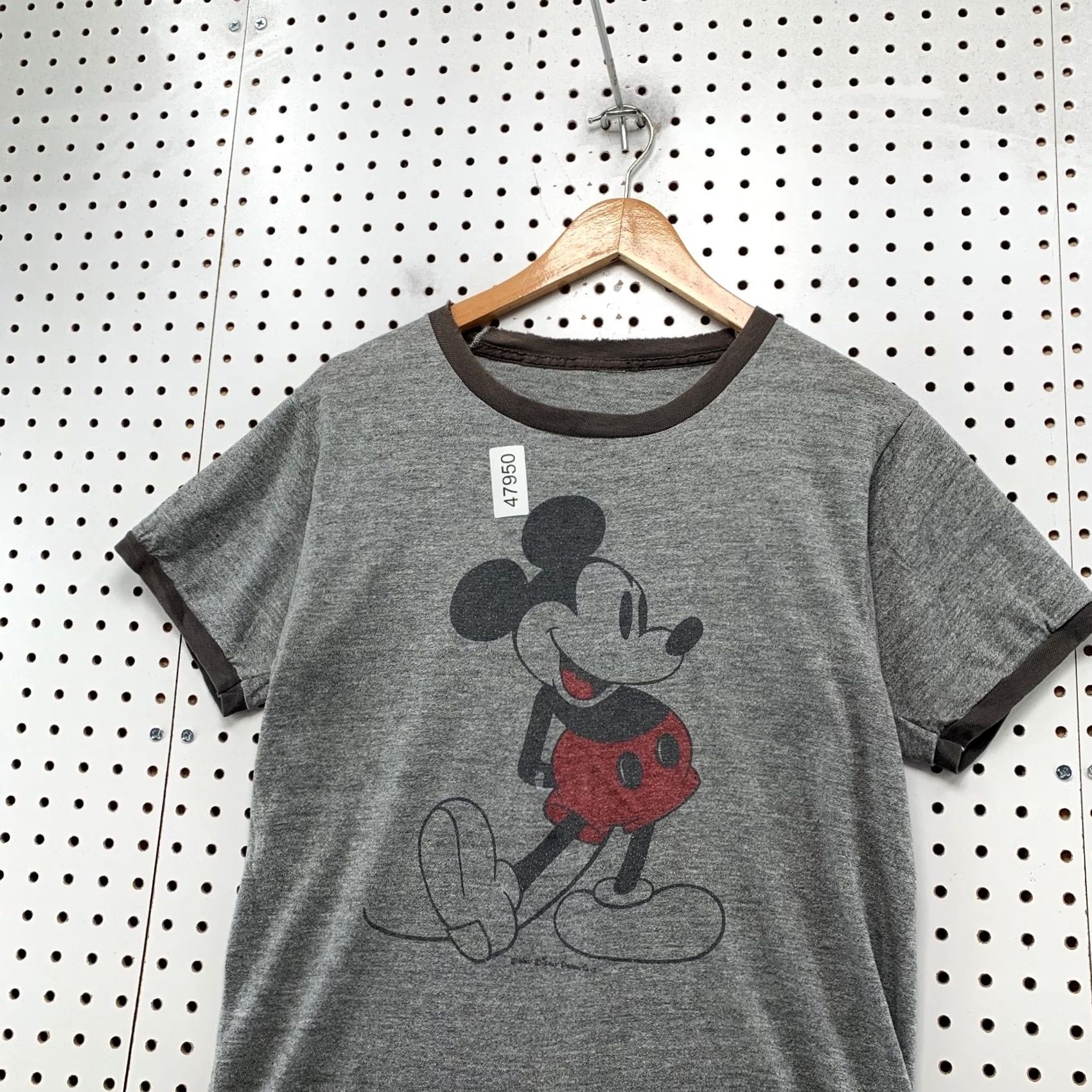 Disney Disney Vintage 80s Mickey Mouse Shirt Mens M Gray Ringer Faded Distressed Shirt Size US M / EU 48-50 / 2 - 5 Thumbnail