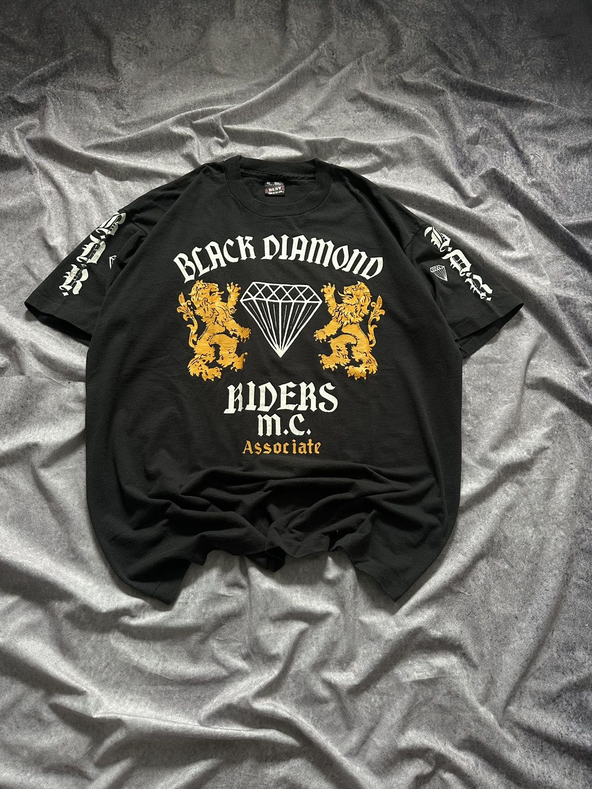 Fruit Of The Loom 90s Black Diamond Riders Johny Sombrero Vintage Black Tee Size US XL / EU 56 / 4 - 2 Thumbnail
