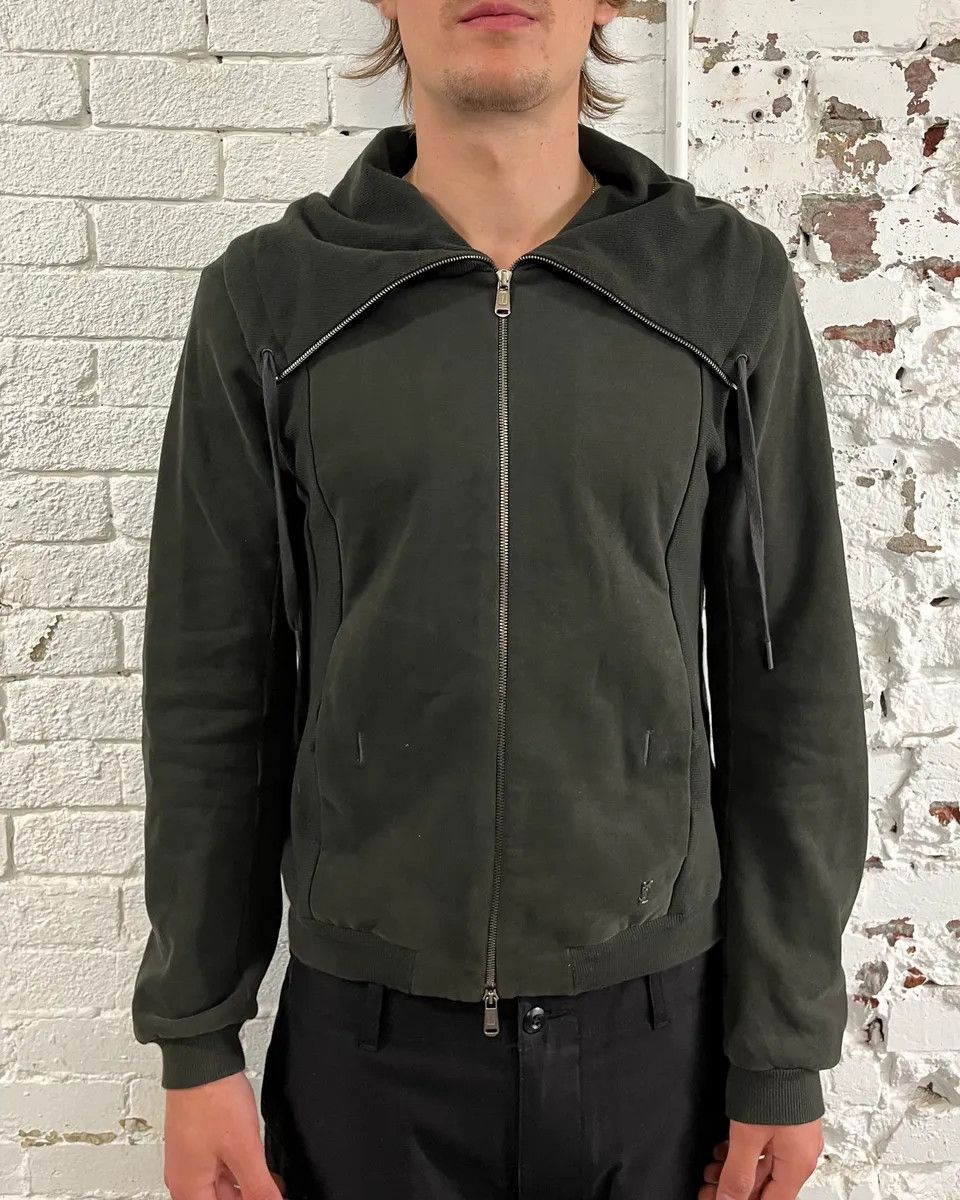Yves Saint Laurent 2000s Yves Saint Laurent Khaki High Collar Zip-up Sweater Size US M / EU 48-50 / 2 - 3 Thumbnail