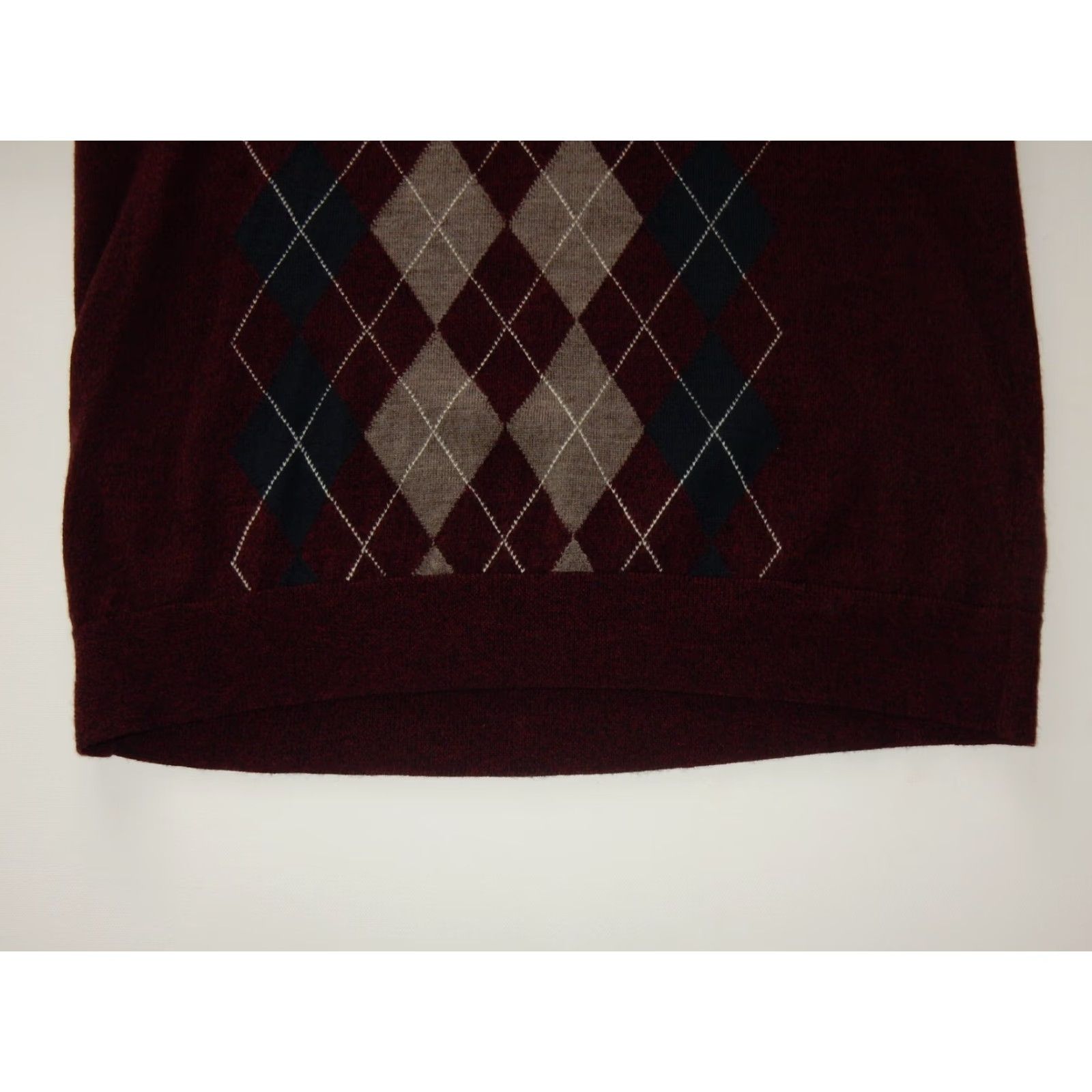 Banana Republic VINTAGE Banana Republic Wool Sweater Pullover Men Size Large Red Argyle 90s Fall Size US L / EU 52-54 / 3 - 2 Thumbnail