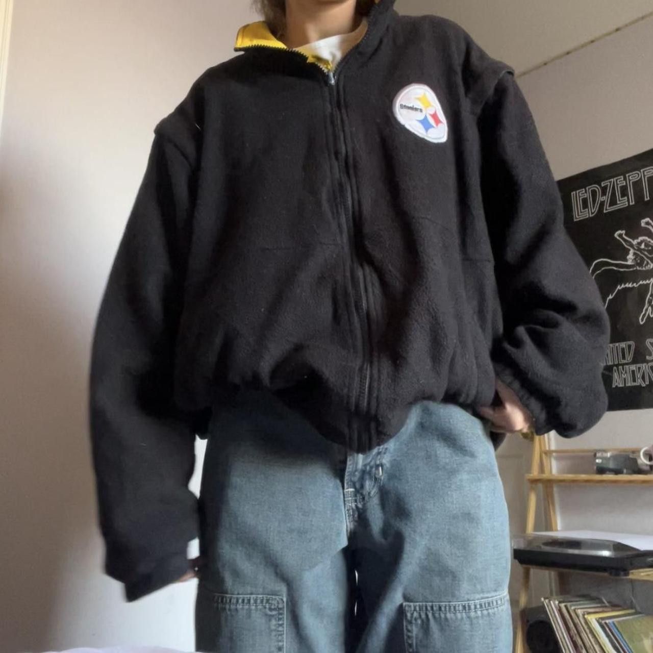 TW Steel vintage pittsburgh steelers fleece football jacket 📺 Size US XL / EU 56 / 4 - 5 Thumbnail