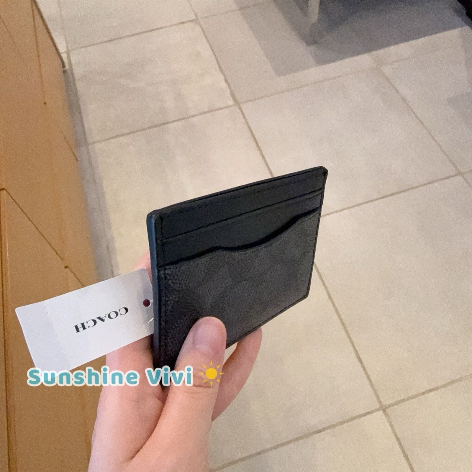 Coach NWT Coach Card Case With Money Clip CCF98 Charcoal/Black Size ONE SIZE - 2 Thumbnail