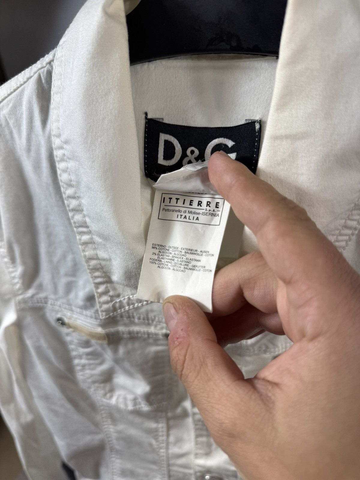 Dolce & Gabbana Dolce Gabbana Ivory Denim Jacket Size XS / US 0-2 / IT 36-38 - 7 Thumbnail