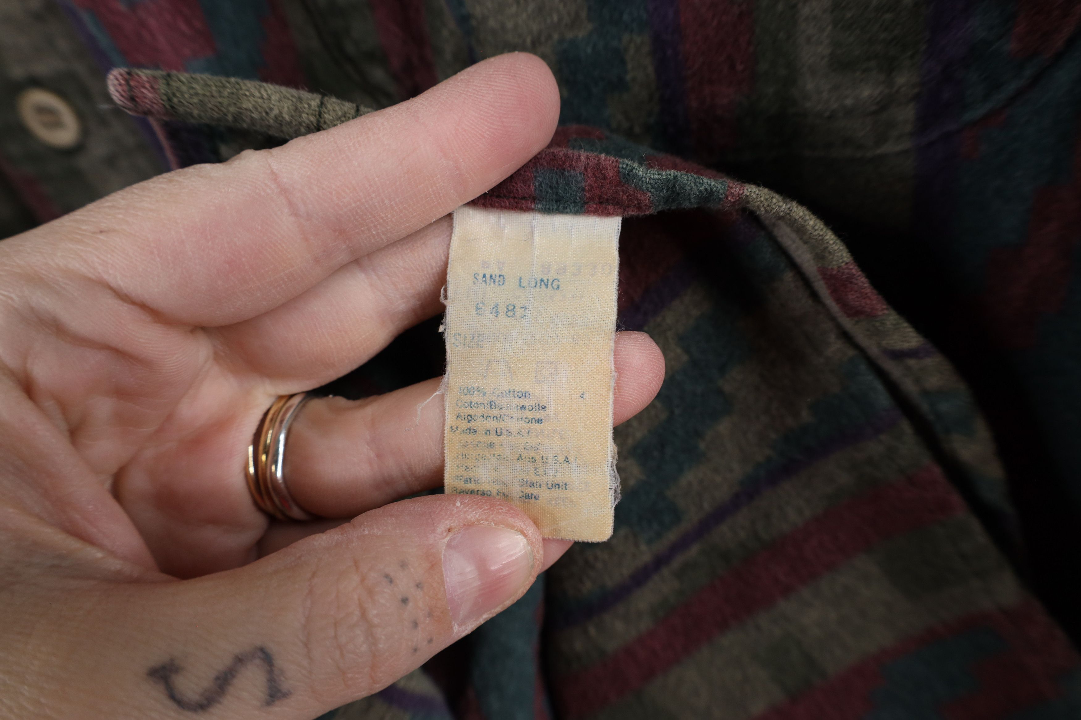 Vintage × Woolrich Woolen Mills Vintage 90s Woolrich Southwestern Chamois Cloth Button Shirt Size US L / EU 52-54 / 3 - 6 Thumbnail