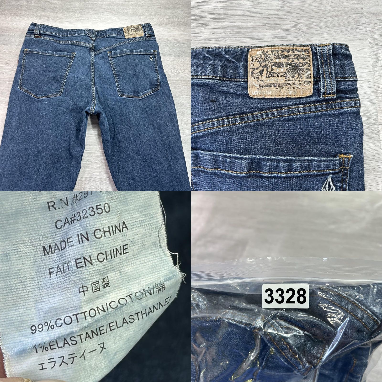 Volcom Volcom Jeans Kinkade Classic Straight Leg Mens 38x32 Blue Denim Stretch Medium Wash Pants Straight Leg Jeans Mens 38in 32in Size US 38 / EU 54 - 9 Thumbnail