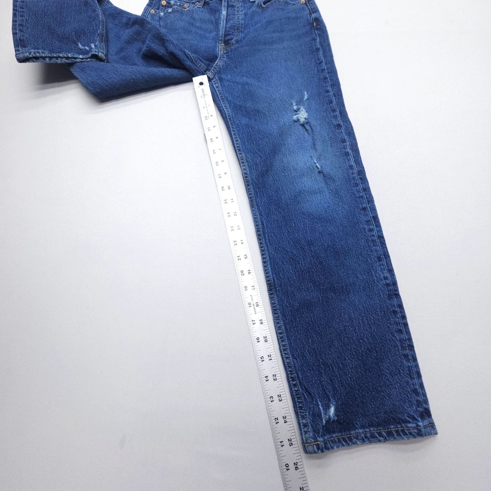 Gap VINTAGE Gap 1969 Jeans - 90s Style Straight High Rise Denim 4 / 27 Dark Blue Womens Jeans Size 27" / US 4 / IT 40 - 4 Thumbnail