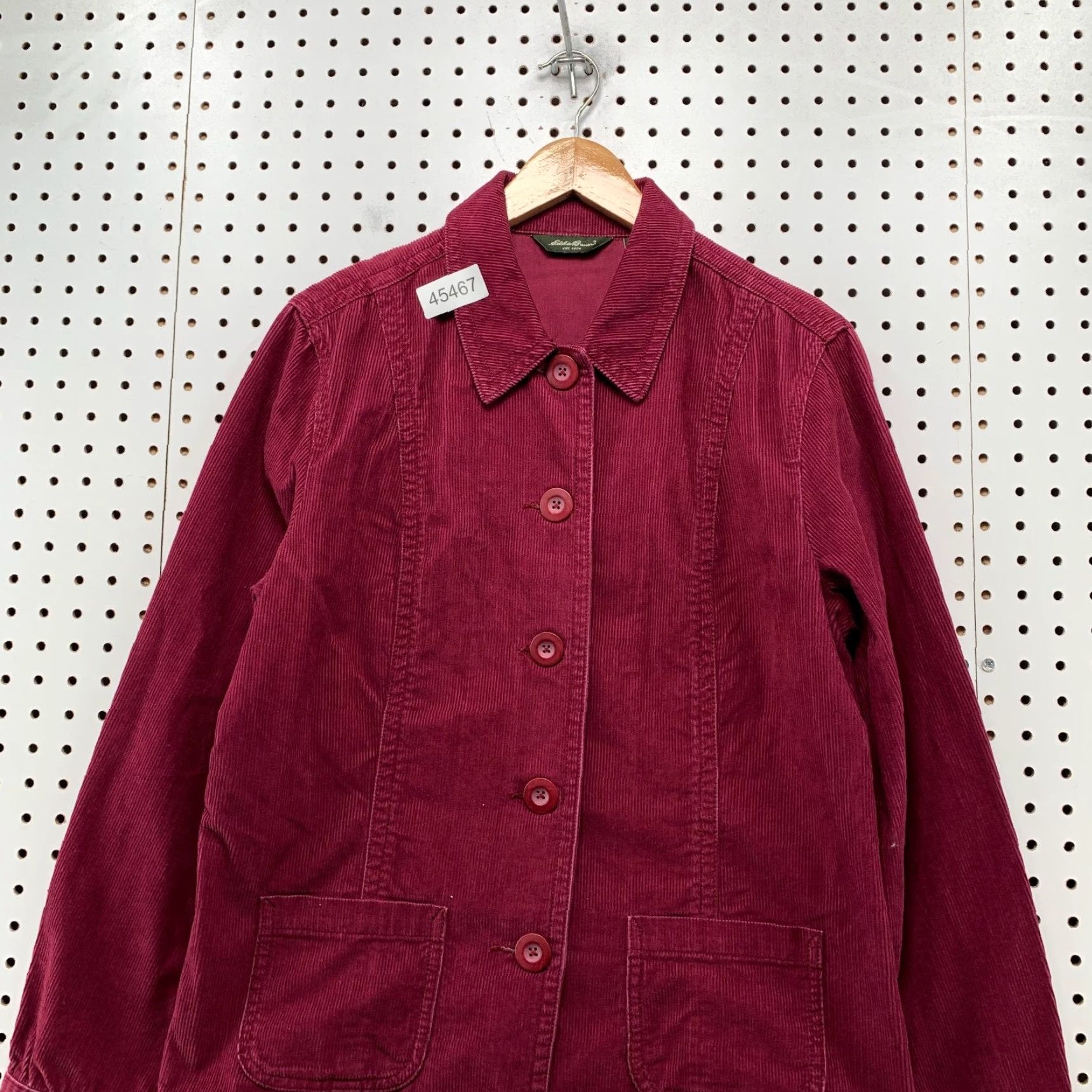 Eddie Bauer Eddie Bauer Corduroy Jacket Womens Large Red Pocket Cotton Jacket Size L / US 10 / IT 46 - 2 Thumbnail