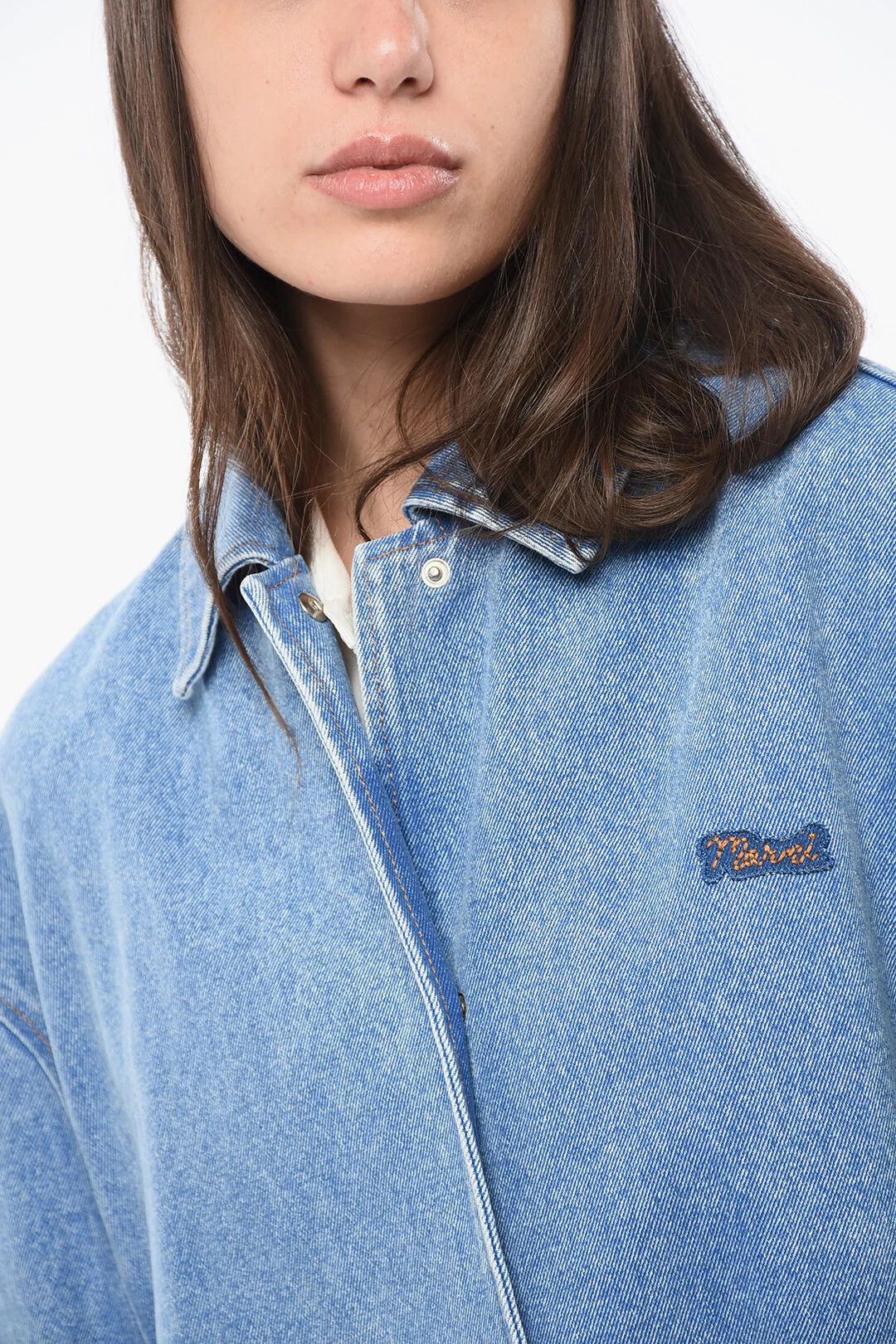 Marni og1mm0326 Oversized Denim Jacket in Blue Size XS / US 0-2 / IT 36-38 - 3 Thumbnail