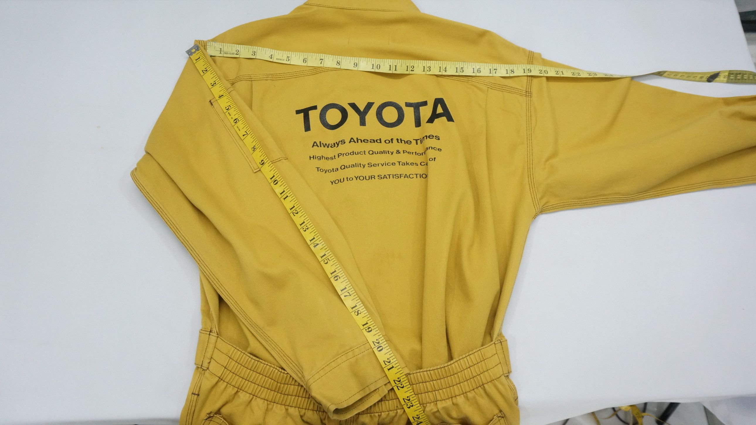 Japanese Brand Vintage TOYOTA Mustard Uniform coverall Size US 31 - 12 Thumbnail
