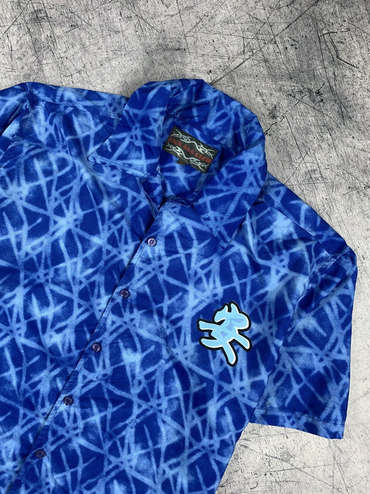 Japanese Brand Kick Ass Crew AOP Japanese Samurai Shirt Short Sleeve Y2K Size US XL / EU 56 / 4 - 6 Thumbnail