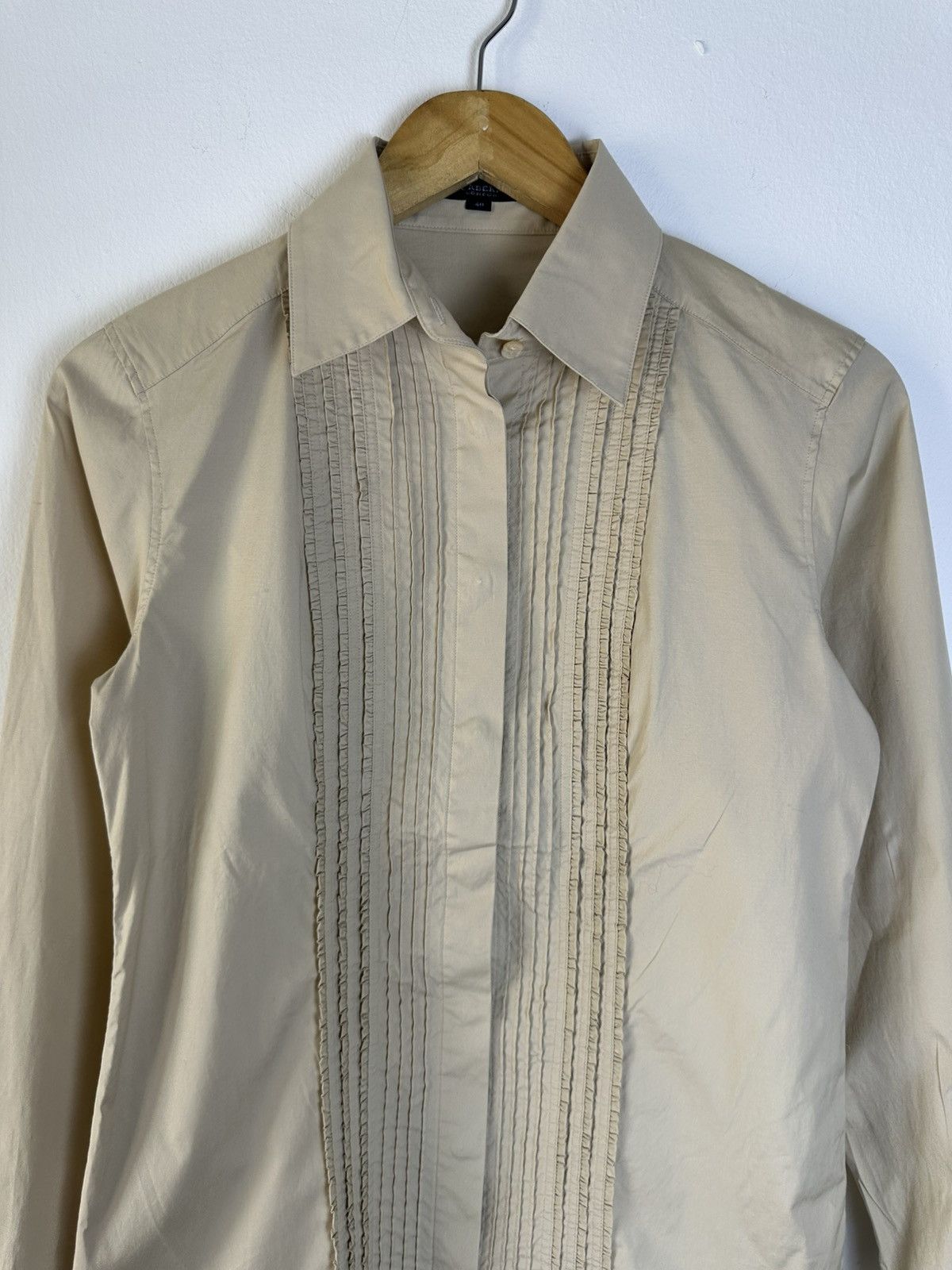 Burberry Burberry Pleated Button Up Shirt Size M / US 6-8 / IT 42-44 - 2 Thumbnail