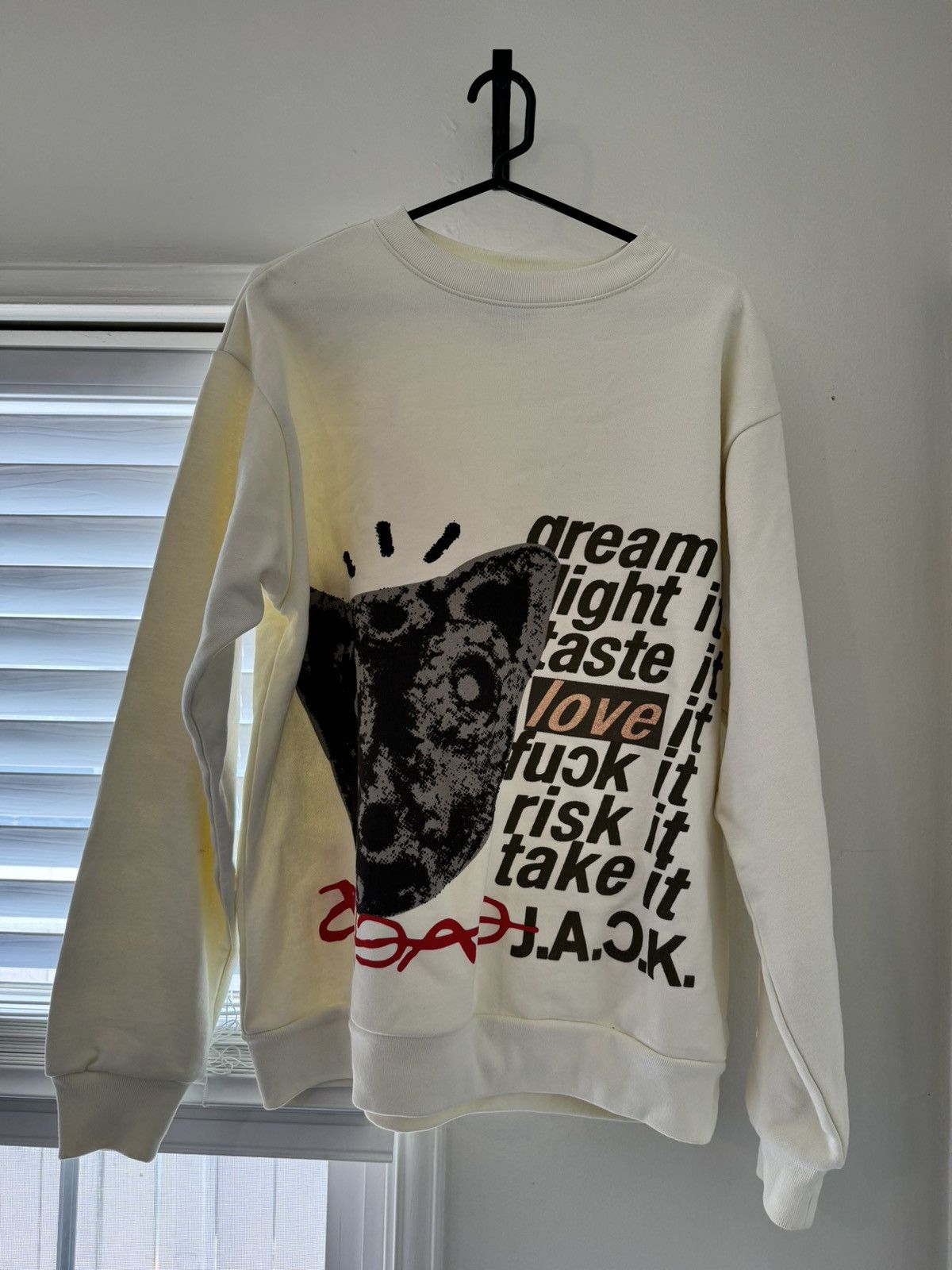 image of Cactus Clothing x Travis Scott Cactus Jack Crewneck in Cream, Men's (Size Medium)