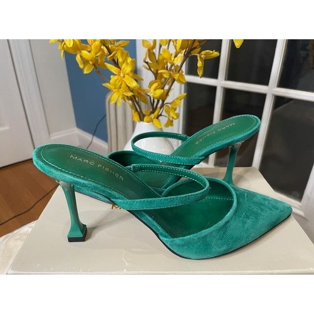 Marc Fisher New in Box MARC FISHER Hadais Mules - Kelly Green Size US 8.5 / IT 38.5 - 6 Thumbnail