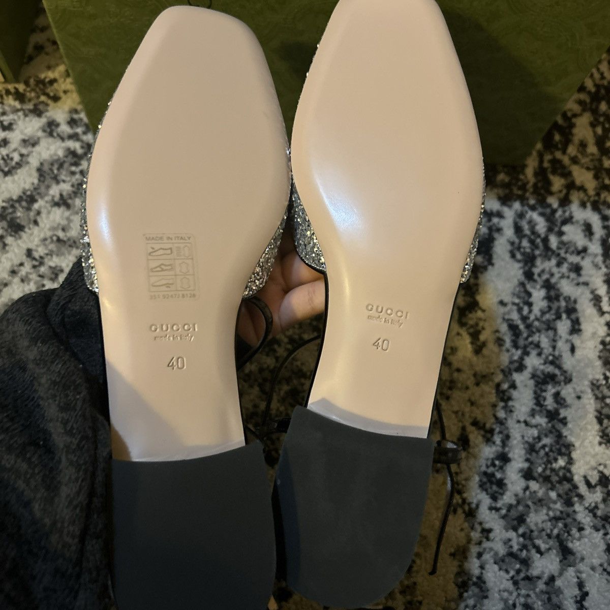 Gucci Gucci Glitter Double G Ballet Flat size 40 Size US 10 / IT 40 - 6 Thumbnail