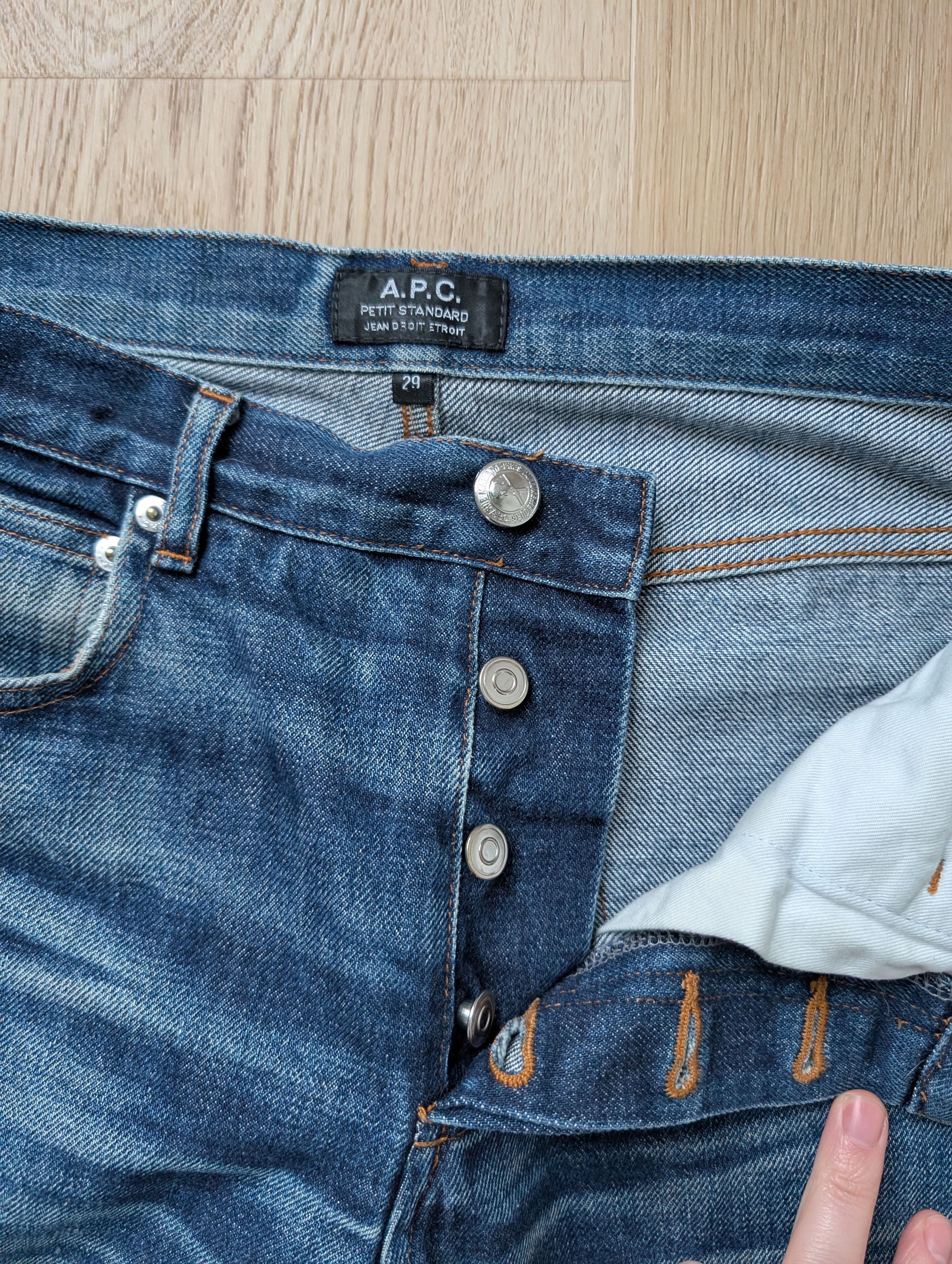 A.P.C. A.P.C. Standard Blue Jeans Selvedge Distressed Faded Size US 29 - 7 Thumbnail
