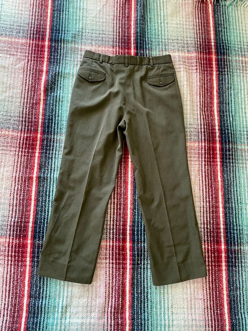 Vintage 90s US Marines Wool Dress Trousers 34x29 Size US 34 / EU 50 - 3 Thumbnail