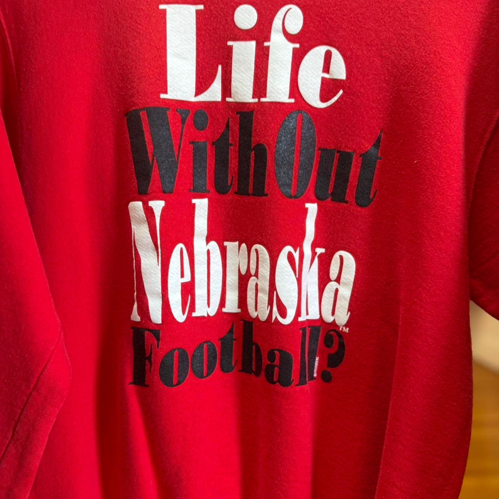 Vintage Vintage 90s Nebraska Huskers Life Without Football Crewneck Size US M / EU 48-50 / 2 - 3 Thumbnail