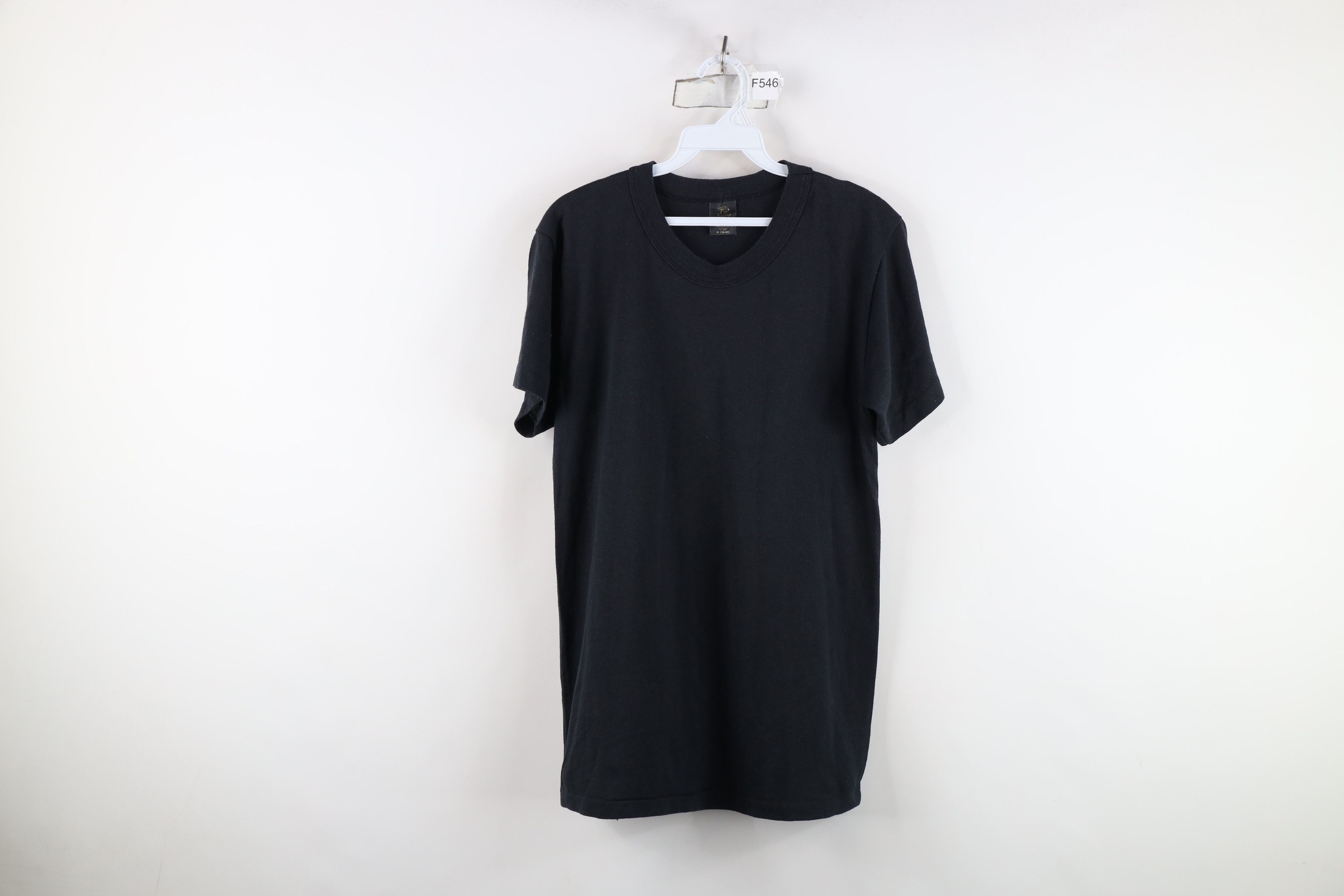 Vintage Vintage 70s Streetwear Thin Short Sleeve T-Shirt Black USA Size US M / EU 48-50 / 2 - 1 Thumbnail