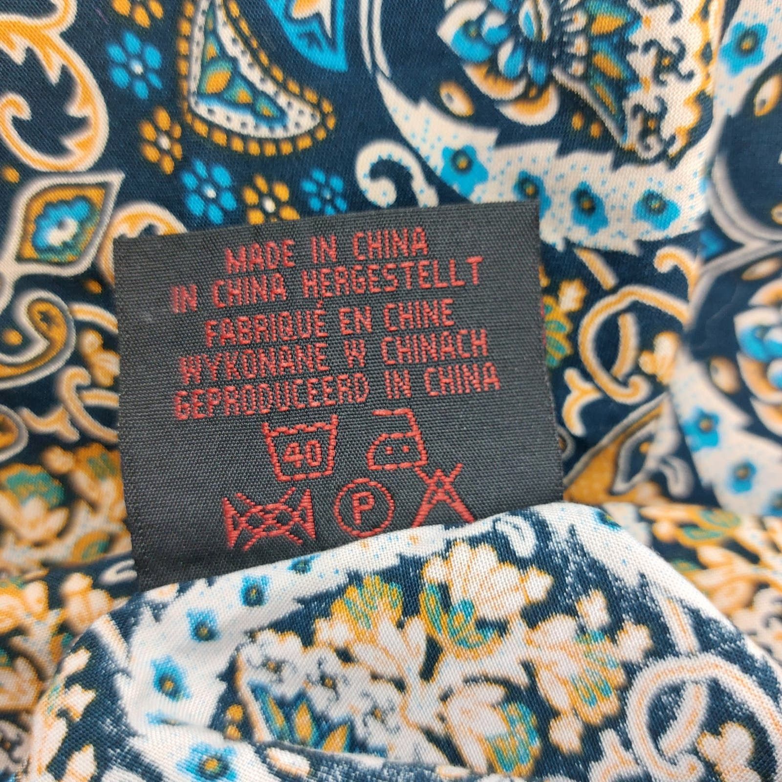 Other Devil's Advocate Paisley Blue Tan Long Sleeve Button Down M Size M / US 6-8 / IT 42-44 - 11 Thumbnail