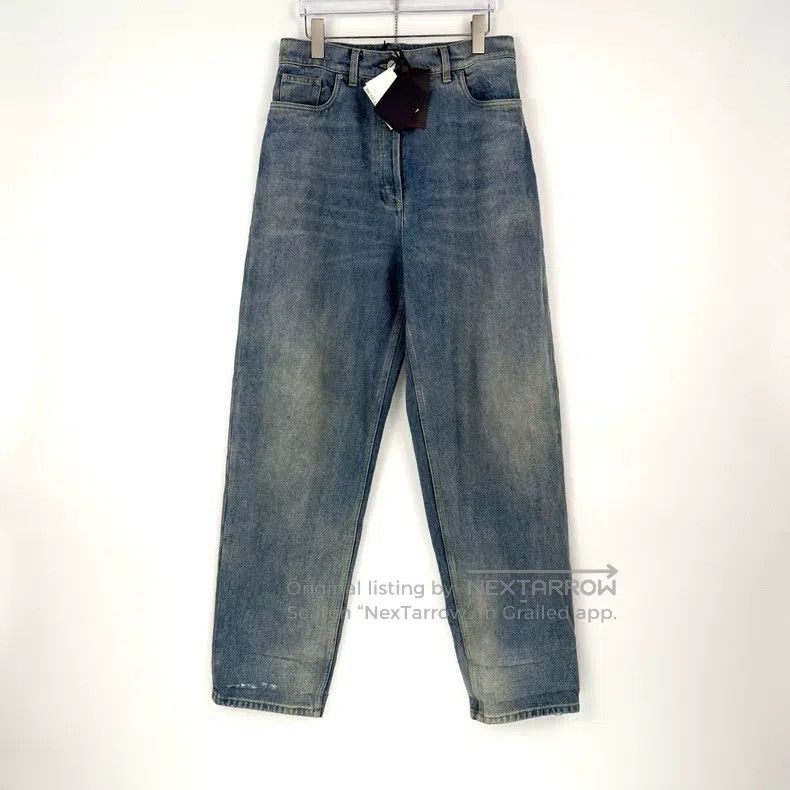 Prada Prada Washed blue metal triangle jeans Size US 29 - 3 Thumbnail