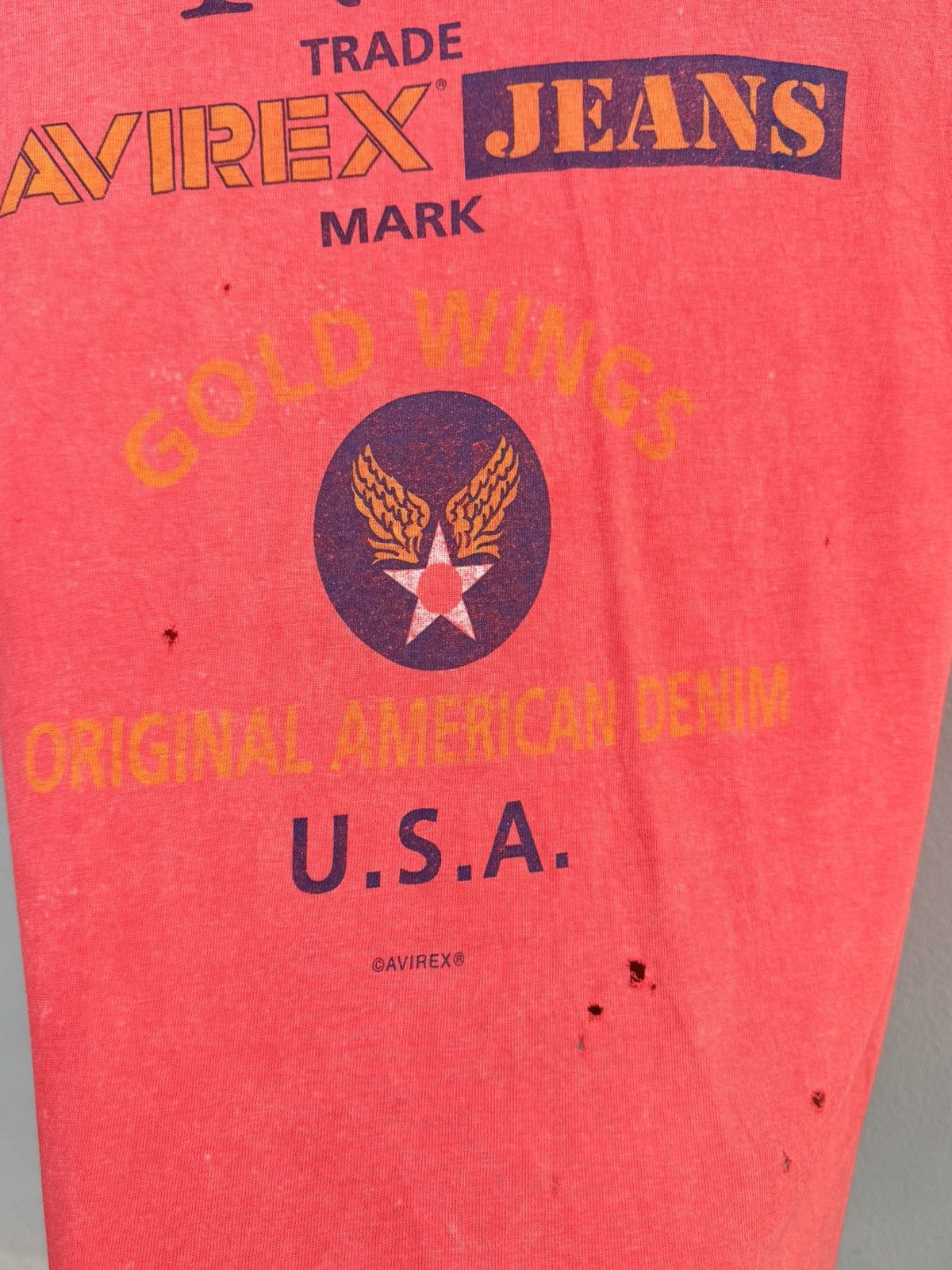 Avirex × Vintage Vintage Distressed 80s - 90s AVIREX Made in USA 🇺🇸 Tshirt Size US L / EU 52-54 / 3 - 5 Thumbnail